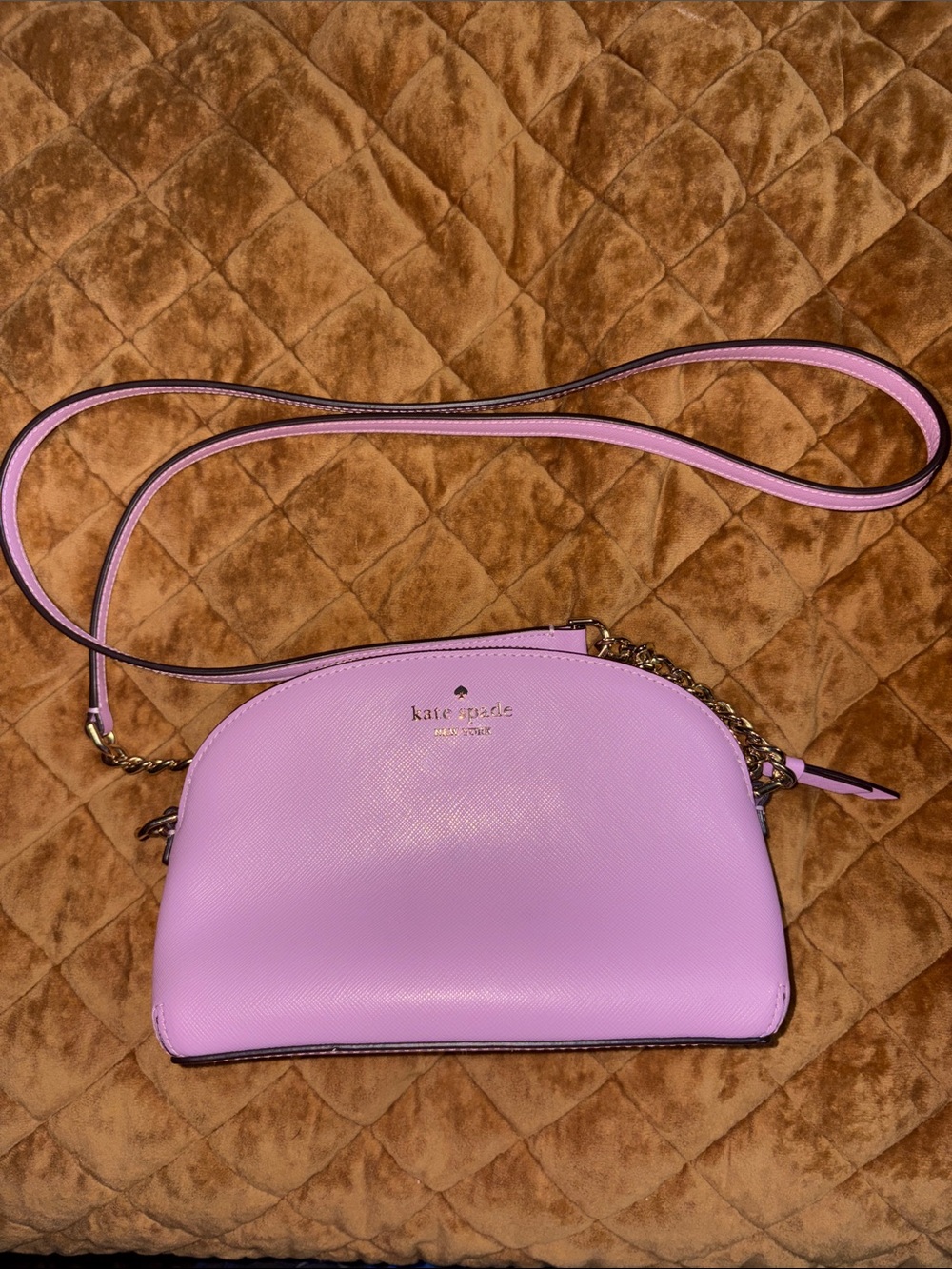 kate spade Lavender Dome Crossbody Bag with Gold Hardware